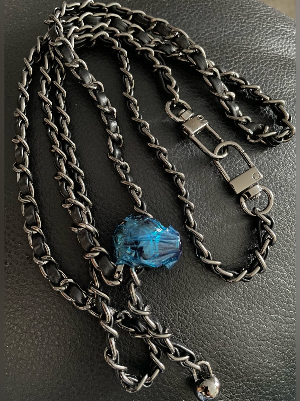 Gun Metal -Chain For Purses  And Wallets